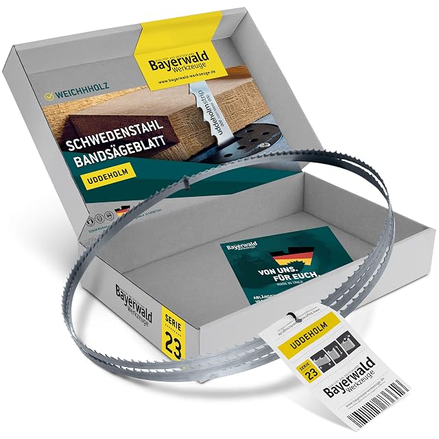 Bayerwald Bandsägeblatt aus Uddeholm-Stahl, Produktfoto