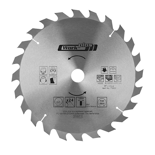 Hartmetallbestücktes Kreissägeblatt 190 mm mit Reduzierringen, Produktfoto