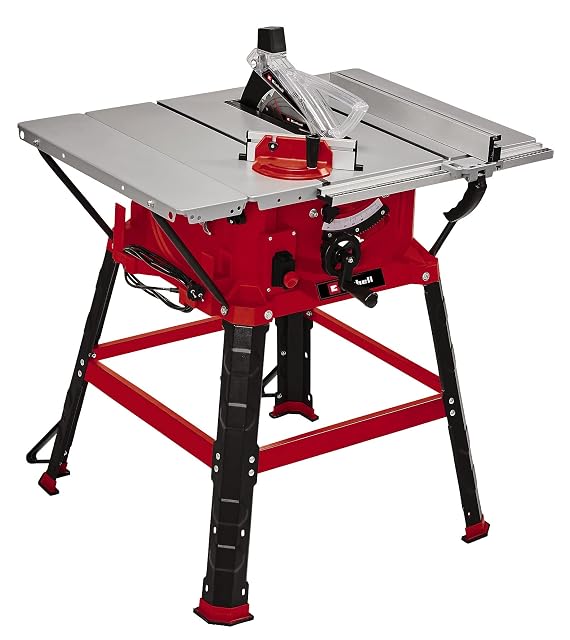 Einhell TC-TS 254 U Tischkreissäge auf ihrem Untergestell, Produktfoto