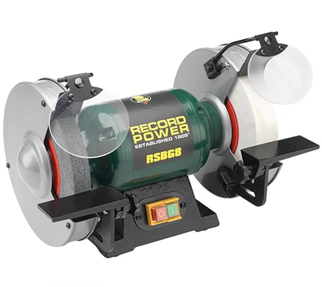 Record Power RSBG8 Schleifbock mit zwei Scheiben, Produktfoto